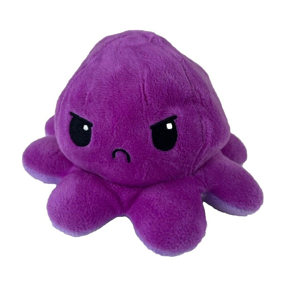 Tee Turtle Reversible Flipable Plush Purple Angry Octopus Stuffed Animal Toy